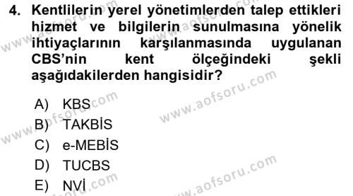 CBS’de Proje Tasarımı ve Yönetimi 1 Dersi 2020 - 2021 Yılı Yaz Okulu Sınavı 4. Soru