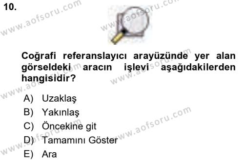 Açık Kaynak Kodlu CBS Yazılım Uygulaması Dersi 2018 - 2019 Yılı (Vize) Ara Sınavı 10. Soru