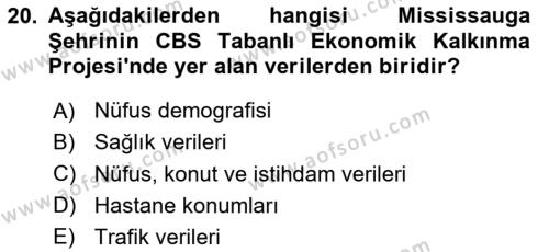 Cbs’de Proje Tasarımı ve Yönetimi Dersi 2023 - 2024 Yılı Yaz Okulu Sınavı 20. Soru