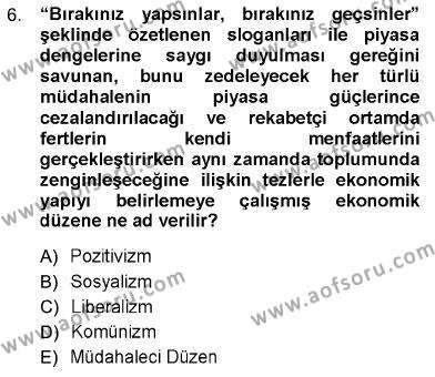 Sosyal Politika Dersi 2012 - 2013 Yılı (Vize) Ara Sınavı 6. Soru