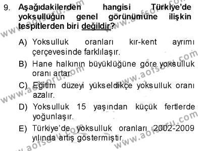 Sosyal Politika Dersi 2013 - 2014 Yılı (Vize) Ara Sınavı 9. Soru