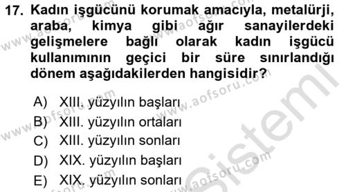 Sosyal Politika Dersi 2022 - 2023 Yılı Yaz Okulu Sınavı 17. Soru