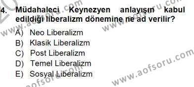 Sosyal Politika 1 Dersi 2012 - 2013 Yılı (Final) Dönem Sonu Sınavı 4. Soru