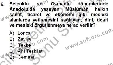 Sosyal Politika 1 Dersi 2012 - 2013 Yılı (Final) Dönem Sonu Sınavı 6. Soru