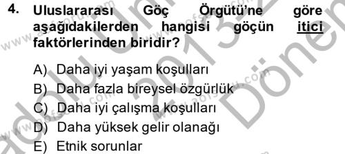 Sosyal Politika 2 Dersi 2013 - 2014 Yılı (Final) Dönem Sonu Sınavı 4. Soru