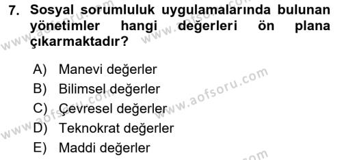 Endüstri İlişkileri Dersi 2021 - 2022 Yılı Yaz Okulu Sınavı 7. Soru