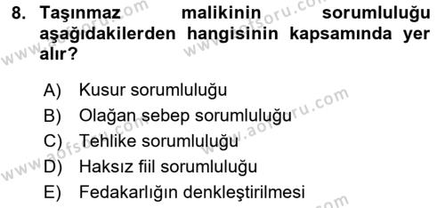 İş Sağlığı ve Güvenliği Dersi 2023 - 2024 Yılı Yaz Okulu Sınavı 8. Soru