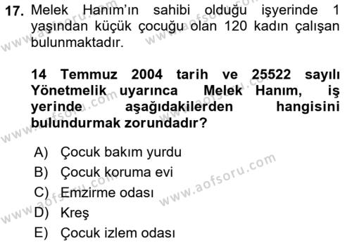 Kurum Uygulamaları Dersi 2023 - 2024 Yılı (Final) Dönem Sonu Sınavı 17. Soru