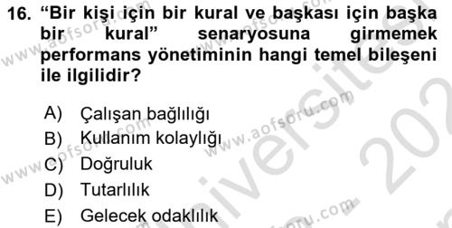 Çağrı Merkezi Yönetimi 1 Dersi 2023 - 2024 Yılı (Final) Dönem Sonu Sınavı 16. Soru