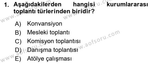 Toplantı Ve Sunu Teknikleri Dersi 2021 - 2022 Yılı Yaz Okulu Sınavı 1. Soru