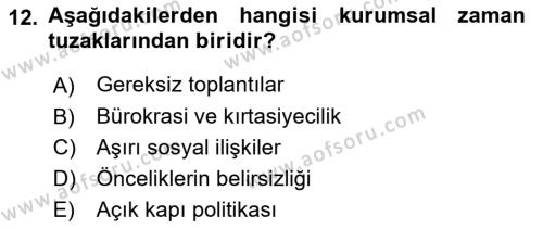 Toplantı Ve Sunu Teknikleri Dersi 2021 - 2022 Yılı Yaz Okulu Sınavı 12. Soru