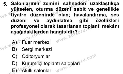 Toplantı Ve Sunu Teknikleri Dersi 2021 - 2022 Yılı Yaz Okulu Sınavı 5. Soru