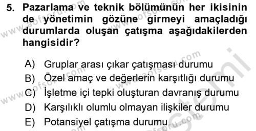 Toplantı Ve Sunu Teknikleri Dersi 2023 - 2024 Yılı (Final) Dönem Sonu Sınavı 5. Soru