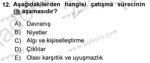 Toplantı Ve Sunu Teknikleri Dersi 2023 - 2024 Yılı Yaz Okulu Sınavı 12. Soru