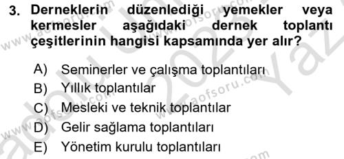 Toplantı Ve Sunu Teknikleri Dersi 2023 - 2024 Yılı Yaz Okulu Sınavı 3. Soru