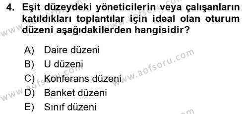 Toplantı Ve Sunu Teknikleri Dersi 2023 - 2024 Yılı Yaz Okulu Sınavı 4. Soru