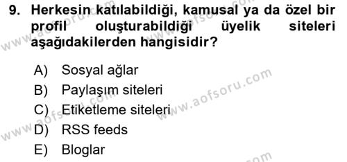 Toplantı Ve Sunu Teknikleri Dersi 2023 - 2024 Yılı Yaz Okulu Sınavı 9. Soru