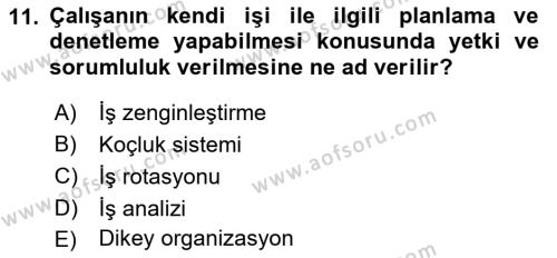 Çağrı Merkezinde Hizmet Dersi 2019 - 2020 Yılı (Final) Dönem Sonu Sınavı 11. Soru