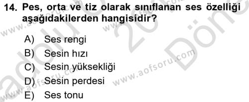 Çağrı Merkezinde Hizmet Dersi 2019 - 2020 Yılı (Final) Dönem Sonu Sınavı 14. Soru