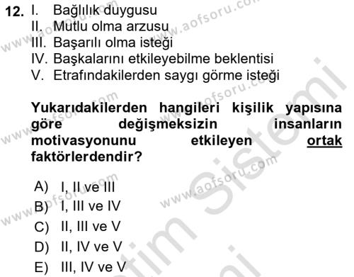 Çağrı Merkezinde Hizmet Dersi 2021 - 2022 Yılı (Vize) Ara Sınavı 12. Soru