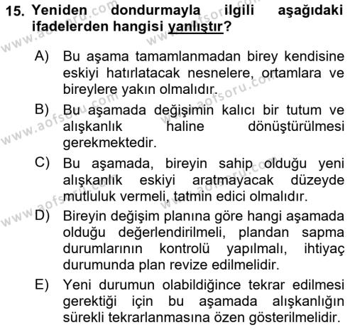 Çağrı Merkezinde Hizmet Dersi 2021 - 2022 Yılı (Vize) Ara Sınavı 15. Soru