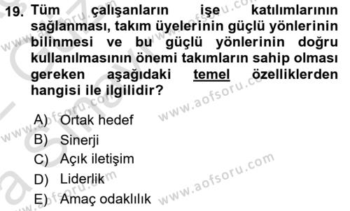 Çağrı Merkezinde Hizmet Dersi 2021 - 2022 Yılı (Vize) Ara Sınavı 19. Soru