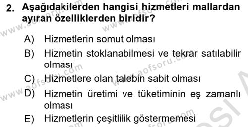 Çağrı Merkezinde Hizmet Dersi 2021 - 2022 Yılı (Vize) Ara Sınavı 2. Soru