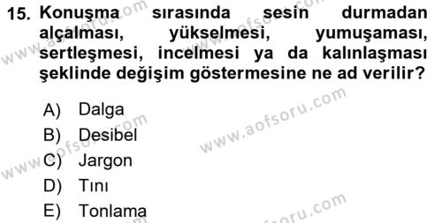 Çağrı Merkezinde Hizmet Dersi 2021 - 2022 Yılı (Final) Dönem Sonu Sınavı 15. Soru