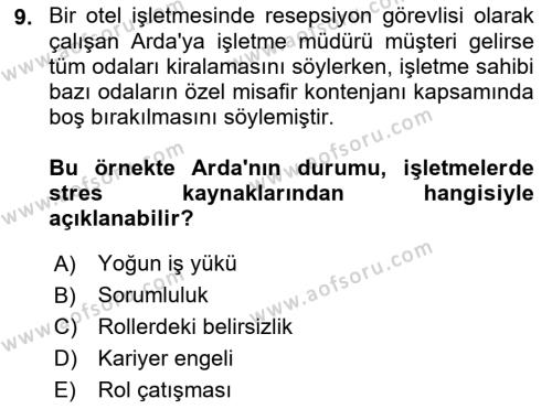 Çağrı Merkezinde Hizmet Dersi 2021 - 2022 Yılı (Final) Dönem Sonu Sınavı 9. Soru