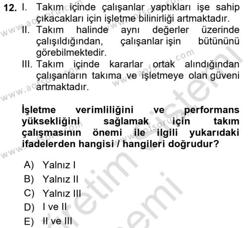 Çağrı Merkezinde Hizmet Dersi 2022 - 2023 Yılı (Vize) Ara Sınavı 12. Soru