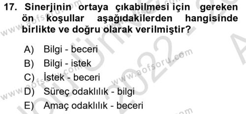 Çağrı Merkezinde Hizmet Dersi 2022 - 2023 Yılı (Vize) Ara Sınavı 17. Soru