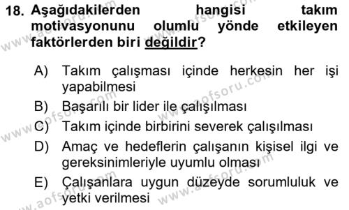 Çağrı Merkezinde Hizmet Dersi 2022 - 2023 Yılı (Vize) Ara Sınavı 18. Soru