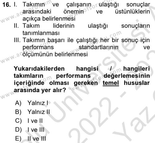 Çağrı Merkezinde Hizmet Dersi 2022 - 2023 Yılı Yaz Okulu Sınavı 16. Soru