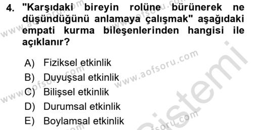 Çağrı Merkezinde Hizmet Dersi 2022 - 2023 Yılı Yaz Okulu Sınavı 4. Soru