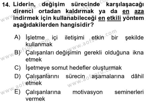 Çağrı Merkezinde Hizmet Dersi 2023 - 2024 Yılı (Vize) Ara Sınavı 14. Soru