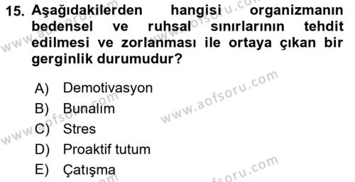 Çağrı Merkezinde Hizmet Dersi 2023 - 2024 Yılı (Vize) Ara Sınavı 15. Soru