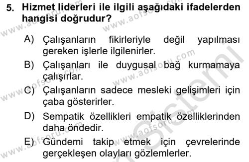 Çağrı Merkezinde Hizmet Dersi 2023 - 2024 Yılı (Vize) Ara Sınavı 5. Soru