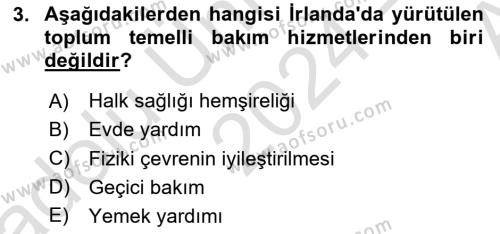 Bakıma Gereksinimi Olan Engelli Bireyler 1 Dersi 2024 - 2025 Yılı (Vize) Ara Sınavı 3. Soru