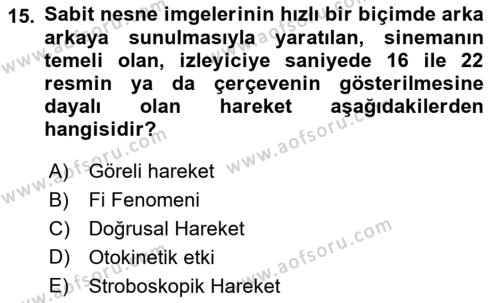 İnsan ve Davranış Dersi 2023 - 2024 Yılı (Vize) Ara Sınavı 15. Soru