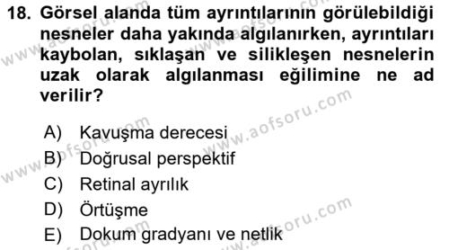 İnsan ve Davranış Dersi 2023 - 2024 Yılı (Vize) Ara Sınavı 18. Soru