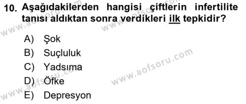 Yaşam Boyu Büyüme ve Gelişim Dersi 2021 - 2022 Yılı (Vize) Ara Sınavı 10. Soru