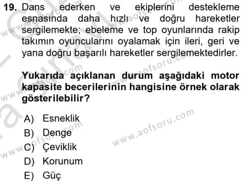 Yaşam Boyu Büyüme ve Gelişim Dersi 2021 - 2022 Yılı (Vize) Ara Sınavı 19. Soru