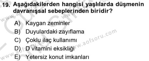 Yaşam Boyu Büyüme ve Gelişim Dersi 2021 - 2022 Yılı (Final) Dönem Sonu Sınavı 19. Soru