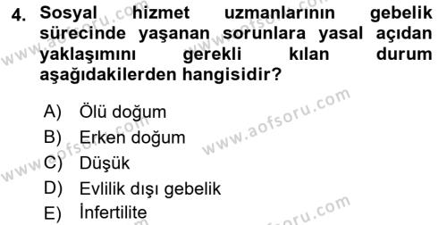 Yaşam Boyu Büyüme ve Gelişim Dersi 2021 - 2022 Yılı Yaz Okulu Sınavı 4. Soru