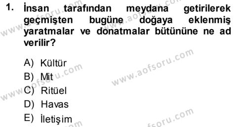 Halk Edebiyatına Giriş 1 Dersi 2013 - 2014 Yılı (Final) Dönem Sonu Sınavı 1. Soru
