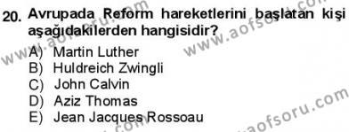Batı Edebiyatında Akımlar 1 Dersi 2012 - 2013 Yılı (Vize) Ara Sınavı 20. Soru