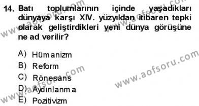 Batı Edebiyatında Akımlar 1 Dersi 2013 - 2014 Yılı (Vize) Ara Sınavı 14. Soru