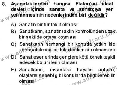 Batı Edebiyatında Akımlar 1 Dersi 2013 - 2014 Yılı (Vize) Ara Sınavı 8. Soru