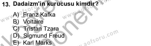 Batı Edebiyatında Akımlar 2 Dersi 2012 - 2013 Yılı (Vize) Ara Sınavı 13. Soru