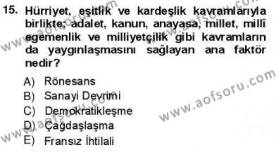 Yeni Türk Edebiyatına Giriş 1 Dersi 2012 - 2013 Yılı (Vize) Ara Sınavı 15. Soru